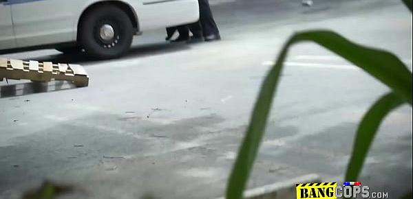 Milf cops make suspect take turns to drill their cunts and suck titties